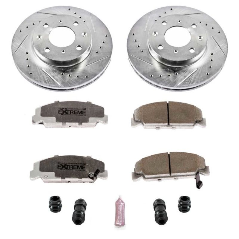 PowerStop K699-26 - PSBK699-26 - Power Stop 90-00 Honda Civic Front Z26 Street Warrior Brake Kit - Shipped in Europe - Tuningsupply.com