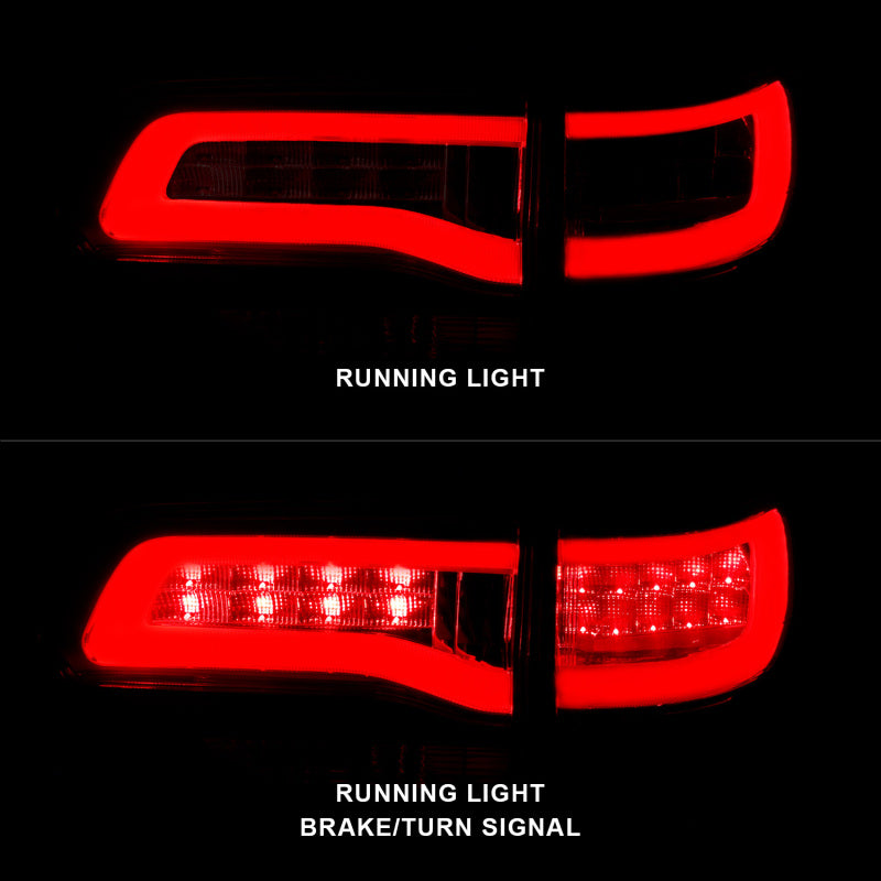 ANZO 311268 - ANZ311268 - ANZO 2014-2016 Jeep Grand Cherokee LED Taillights Red/Clear - Shipped in Europe - Tuningsupply.com