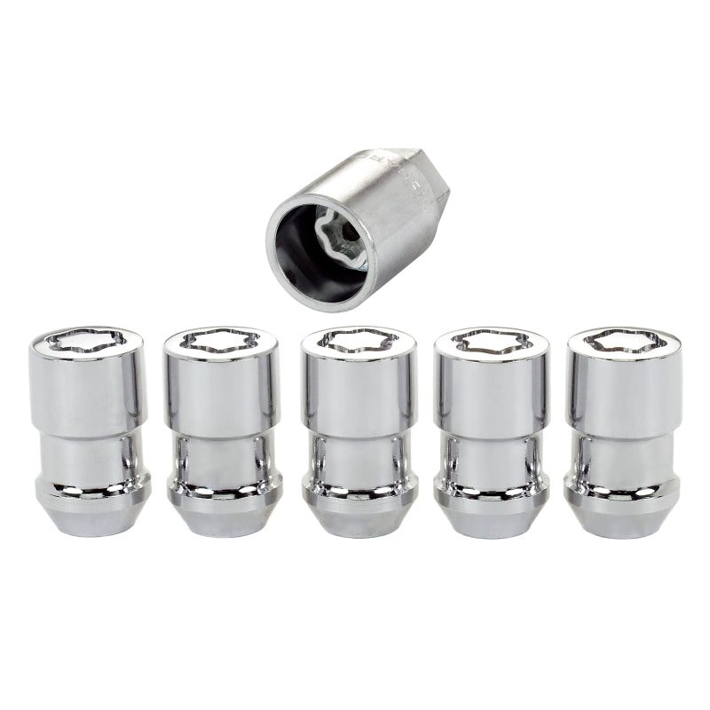 McGard 24537 - MCG24537 - McGard Wheel Lock Nut Set - 5pk. (Cone Seat) M12X1.5 / 3/4 Hex / 1.46in. Length - Chrome - Shipped in Europe - Tuningsupply.com