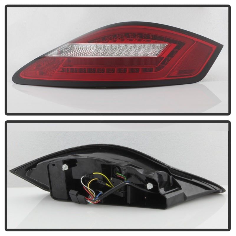SPYDER 5083173 - SPY5083173 - Spyder Porsche 987 Cayman 06-08 / Boxster 05-08 LED Tail Lights - Red Clear ALT-YD-P98705-LED-RC - Shipped in Europe - Tuningsupply.com