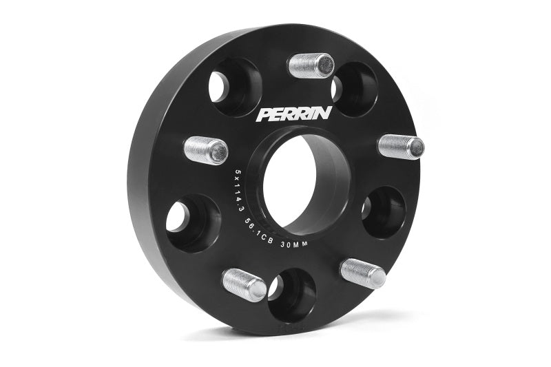Perrin Performance PSP-WHL-030BK - PERPSP-WHL-030BK - PERRIN Subaru 30mm Wheel Spacers 5x114.3 BP w/56mm Hub - Black - Shipped in Europe - Tuningsupply.com