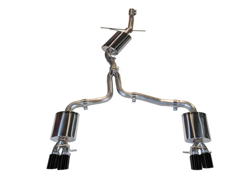 AWE Tuning 3015-43020 - AWE3015-43020 - AWE Tuning Audi B8 A4 Touring Edition Exhaust - Quad Tip Diamond Black Tips - Does not fit Cabriolet - Shipped in Europe - Tuningsupply.com