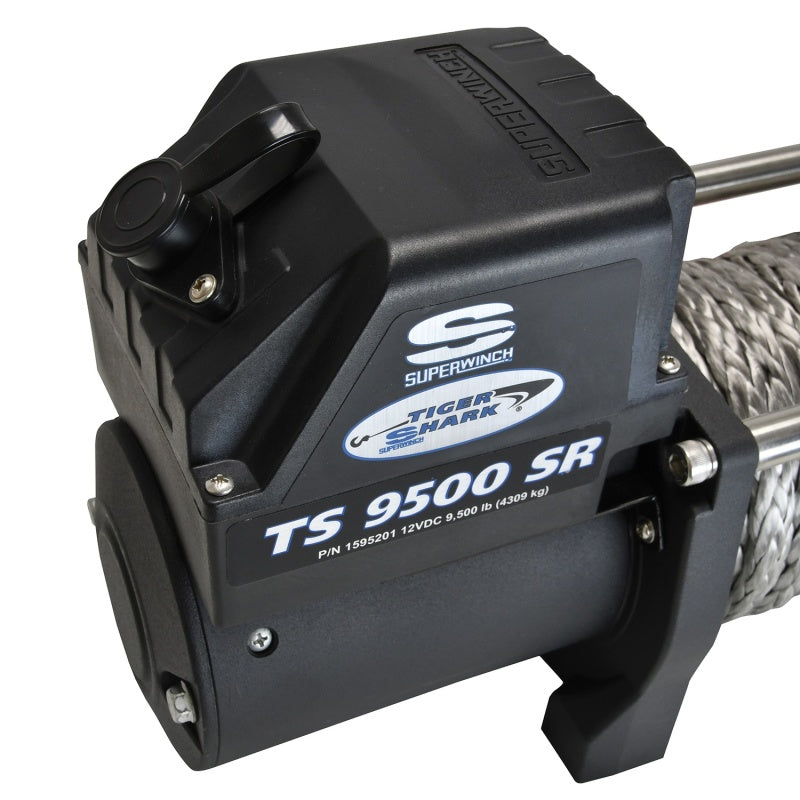 Superwinch 1595201 - SUW1595201 - Superwinch 9500 LBS 12V DC 3/8in x 80ft Synthetic Rope Tiger Shark 9500 Winch - Shipped in Europe - Tuningsupply.com