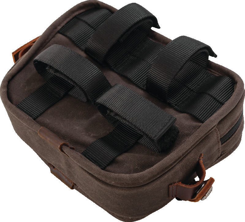 Burly Brand B15-1012D - BURB15-1012D - Burly Brand Handlebar Bag - Dark Oak - Shipped in Europe - Tuningsupply.com