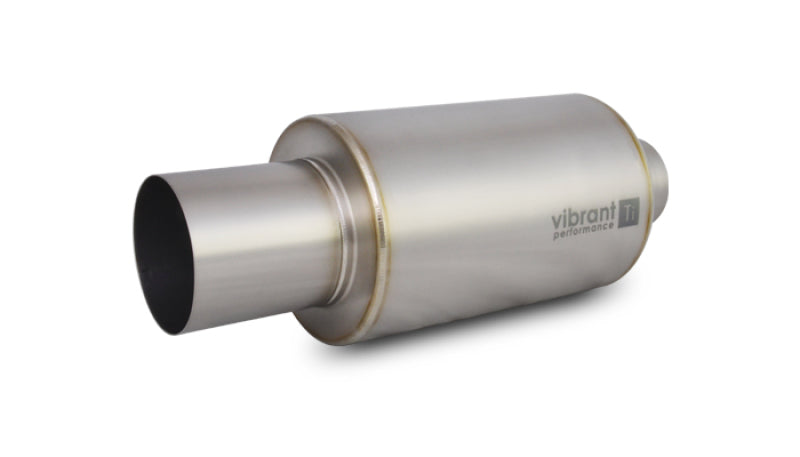 Vibrant 17561 - VIB17561 - Vibrant Titanium Muffler w/Straight Cut Natural Tip 2.5in. Inlet / 2.5in. Outlet - Shipped in Europe - Tuningsupply.com