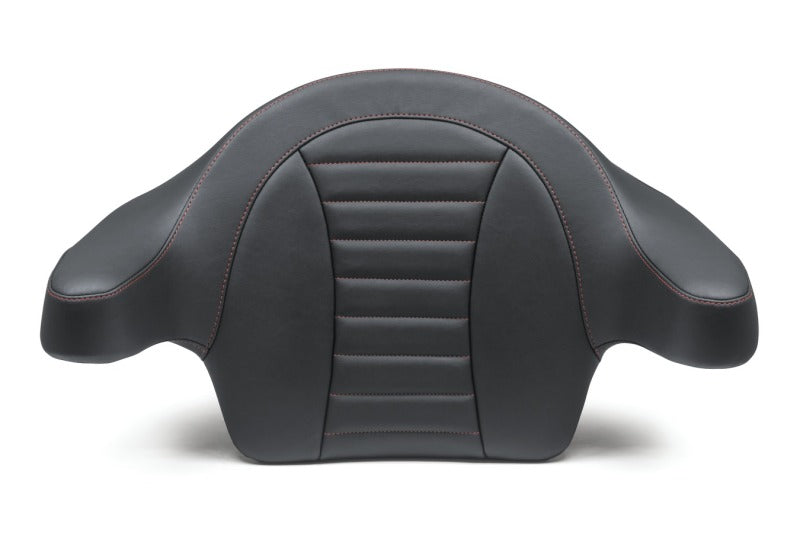 Mustang Motorcycle 79014AB - MMP79014AB - Mustang 14-21 HD FL Touring Extended Arm Wrap-Around Backrest Deluxe - Black w/Red Stitching - Shipped in Europe - Tuningsupply.com