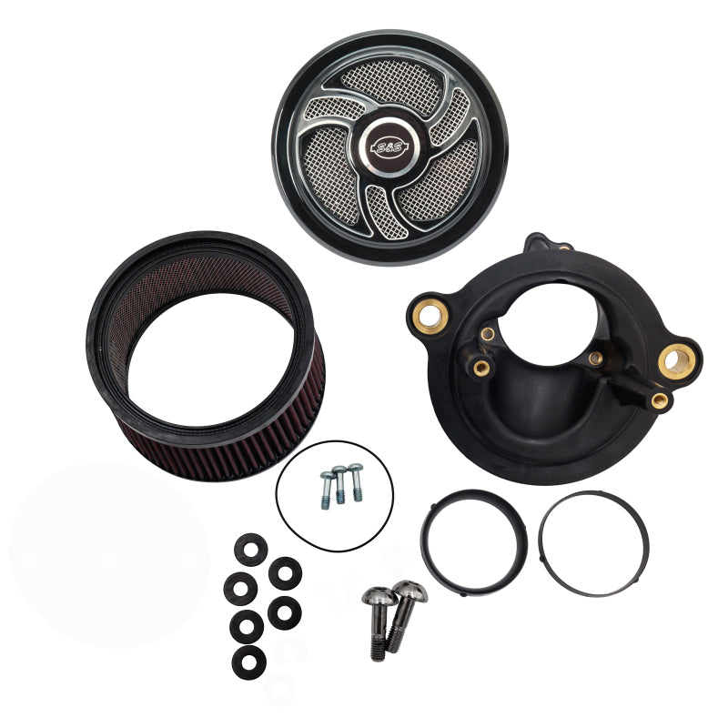 S&S Cycle 170-0938 - SSC170-0938 - S&S Cycle M8 Gen 2 Models Stealth Air Cleaner Kit w/ 1in Filter Torker 58/64/68mm TB - Gloss Black - Shipped in Europe - Tuningsupply.com