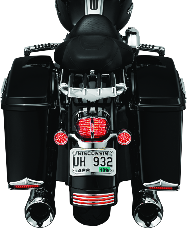 Kuryakyn 3157 - KUR3157 - Kuryakyn Curved License Plate Mount Chrome - Shipped in Europe - Tuningsupply.com