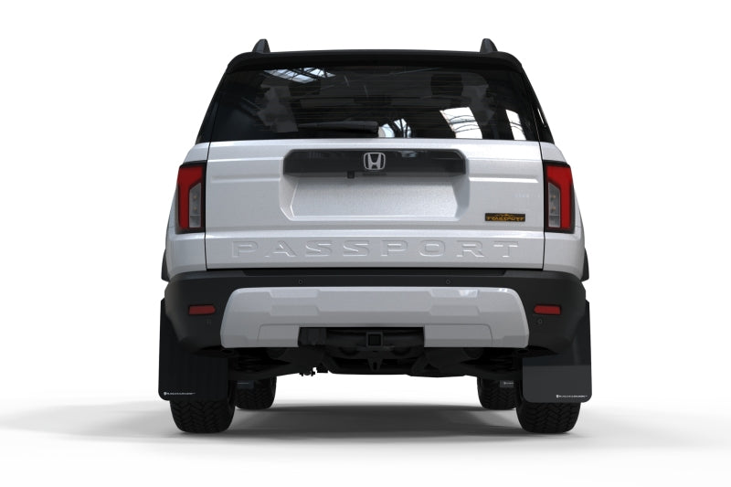 Rally Armor - RALMF139-UR-BLK-MBK - Rally Armor 2026 Honda Passport Black UR Mudflap - Metallic Black Logo - Shipped in Europe - Tuningsupply.com