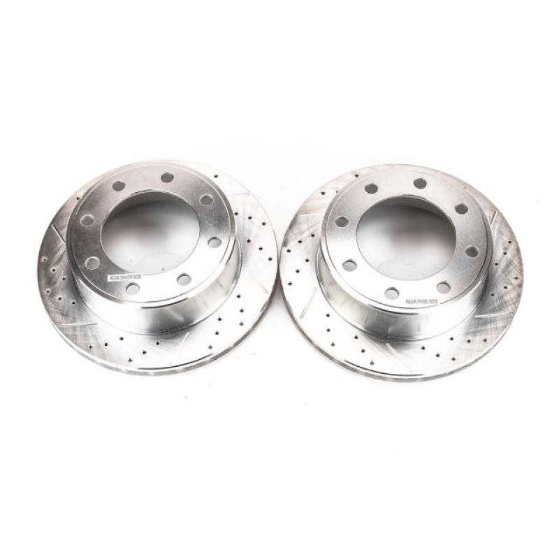 PowerStop AR8571XPR - PSBAR8571XPR - Power Stop 00-05 Ford Excursion Rear Evolution Drilled & Slotted Rotors - Pair - Shipped in Europe - Tuningsupply.com