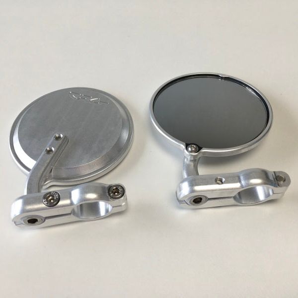 CRG Constructors HSLS-201-L - CRGHSLS-201-L - CRG Hindsight Folding 3 in. Round Bar-End Mirror Left - Silver - Shipped in Europe - Tuningsupply.com