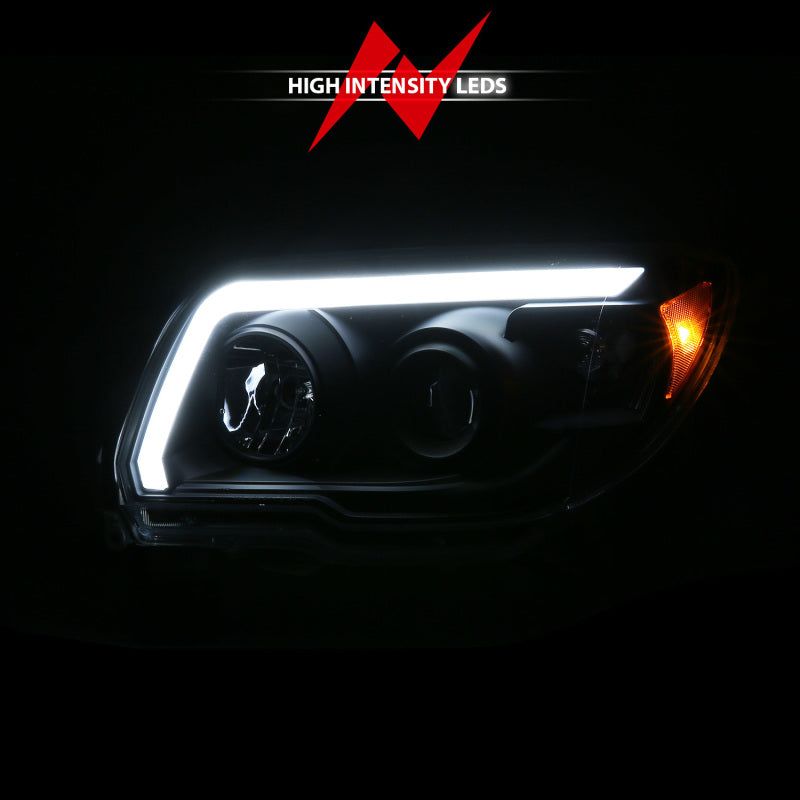 ANZO 111616 - ANZ111616 - ANZO 06-09 Toyota 4 Runner Projector Headlights Plank Style - Black - Shipped in Europe - Tuningsupply.com