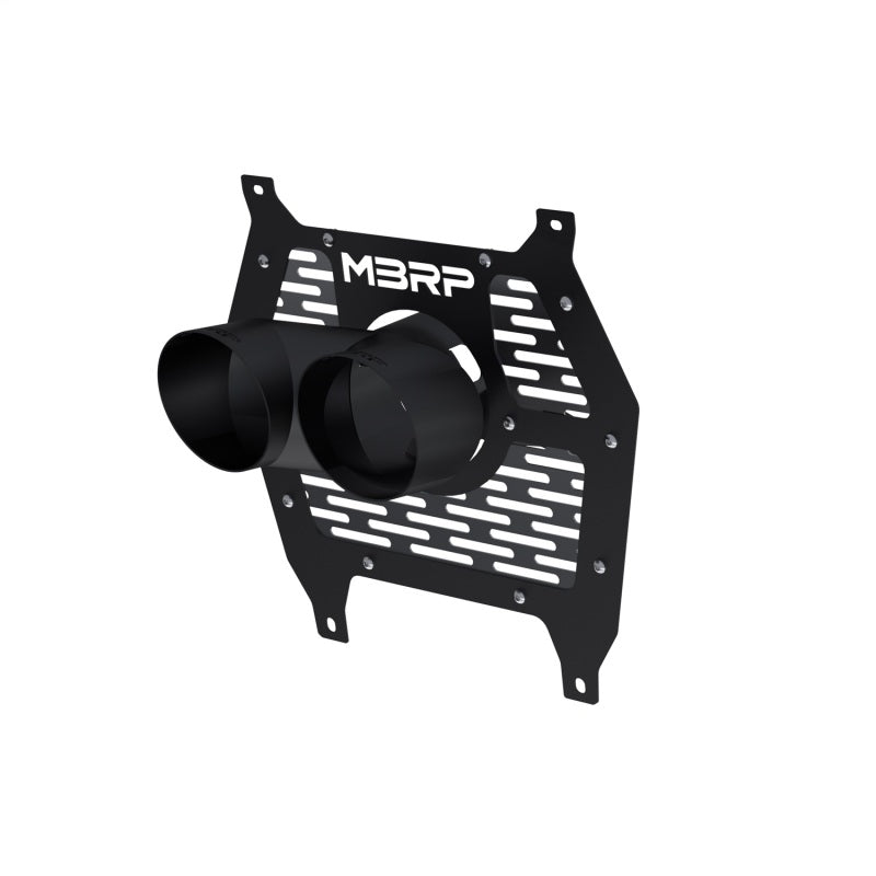 MBRP T85329 - MBRPT85329 - MBRP 24-25 Can-Am Maverick R Single Wall Angle Cut Dual 4-Inch Outlet Tip w/ Shield - Black - Shipped in Europe - Tuningsupply.com