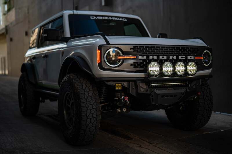 DV8 Offroad BE7RW108W-H - DVEBE7RW108W-H - DV8 Offroad 7in Halo Elite Round Light w/ Accent Halo - White/Amber - Shipped in Europe - Tuningsupply.com