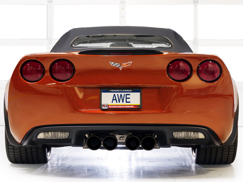 AWE Tuning 3015-43660 - AWE3015-43660 - AWE Tuning 05-07 C6 Chevrolet Corvette 6.0L Touring Edition Axle-Back Exhaust w/ Diamond Black Tips - Shipped in Europe - Tuningsupply.com