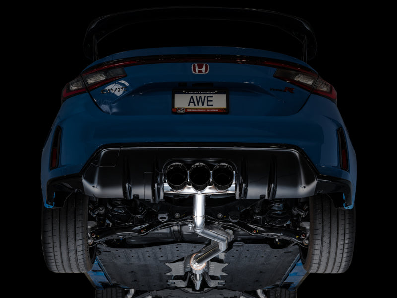AWE Tuning 3020-53287 - AWE3020-53287 - AWE Tuning 2023 Honda Civic Type R FL5 Track Edition Exhaust w/ Triple Diamond Black Tips - Shipped in Europe - Tuningsupply.com