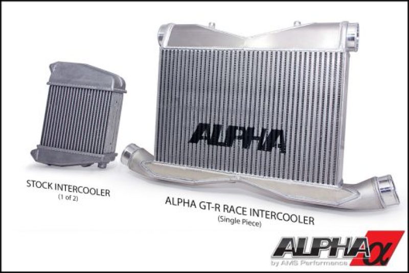 AMS - AMSALP.07.09.0008-1 - AMS Performance 2009+ Nissan R35 GTR Alpha Race Front Mount Intercooler Kit w/Logo - Shipped in Europe - Tuningsupply.com