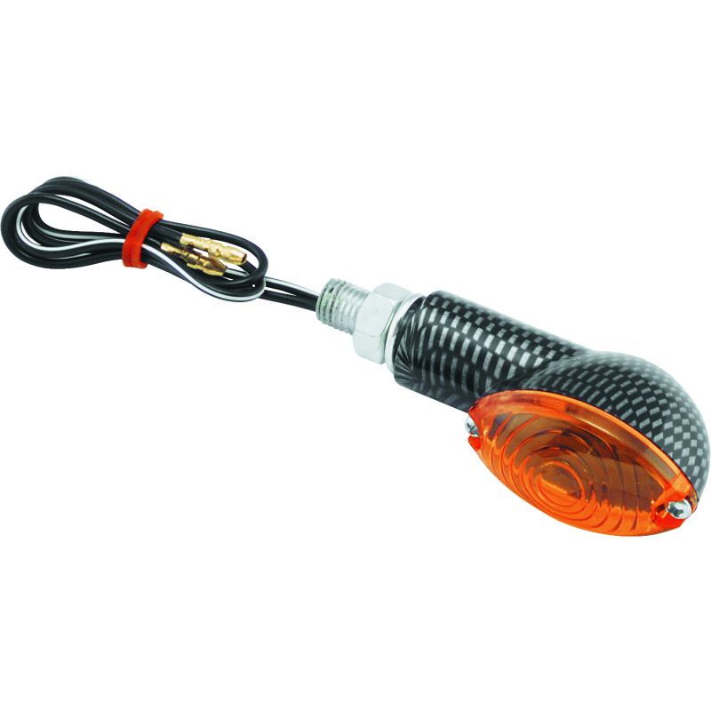 BikeMaster 266018 - BKM266018 - BikeMaster Ministalk Marker Light Oval Carbon/Amber - Shipped in Europe - Tuningsupply.com