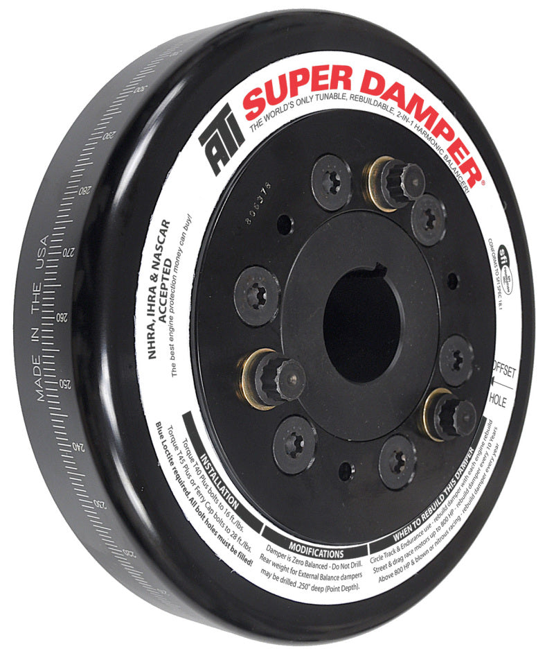 ATI ATI917780 - APPATI917780 - ATI Damper - 7.074in - Steel - Chevy SB / 90 Deg V6 - Pont 4 Cyl - 3 Ring - 1Pc - Shipped in Europe - Tuningsupply.com