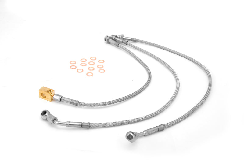 Rugged Ridge 16735.09 - RUG16735.09 - Rugged Ridge Brake Hose Kit Braided SS 92-01 Cherokee(XJ) - Shipped in Europe - Tuningsupply.com