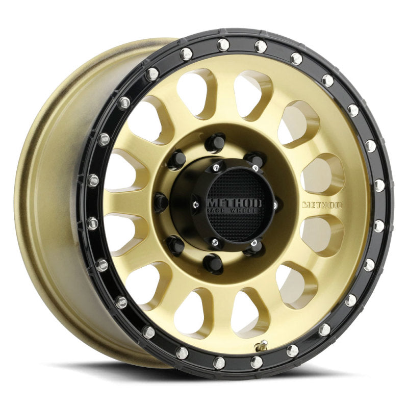 Method Wheels - MRWMR31578580125 - Method MR315 17x8.5 +25mm Offset 8x6.5 130.81mm CB Gold/Black Street Loc Wheel - Shipped in Europe - Tuningsupply.com