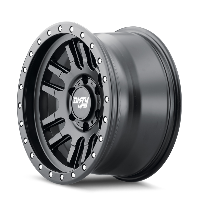 Dirty Life 9309-7973MB12 - DLW9309-7973MB12 - Dirty Life 9309 Canyon Pro 17x9/5x127 BP/-12mm Offset/71.5mm Hub Matte Black Wheel - Beadlock - Shipped in Europe - Tuningsupply.com