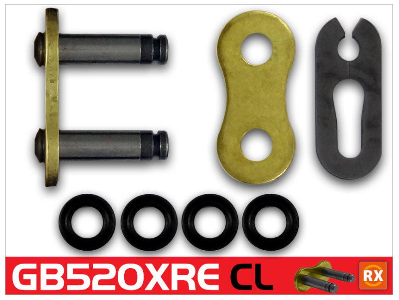 RK Chain GB520XRE-CL - RKCGB520XRE-CL - RK Chain GB520XRE-CLIP - Gold - Shipped in Europe - Tuningsupply.com