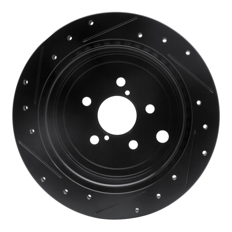 R1 Concepts 633-13023R - RNC633-13023R - R1 10-25 Scion FR-S Rear Right Drilled & Slotted Black Brake Rotor - Shipped in Europe - Tuningsupply.com