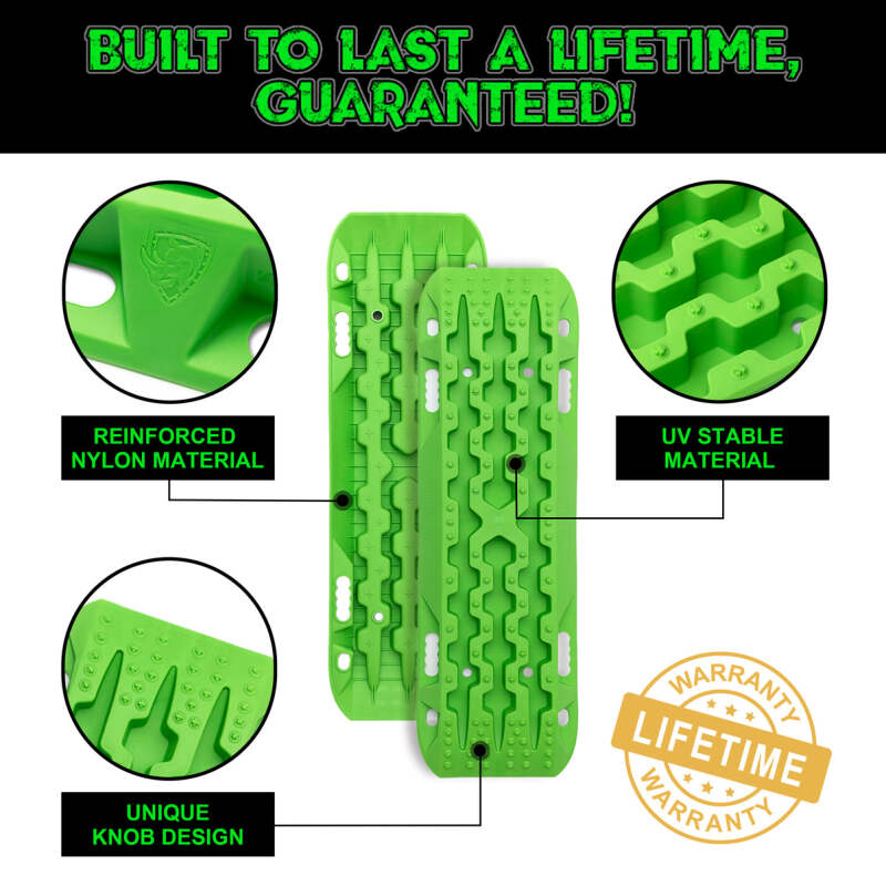 Rhino USA TRACBOARDS-GRN - RSATRACBOARDS-GRN - Rhino USA Recovery Traction Boards - Green (Pair) - Shipped in Europe - Tuningsupply.com
