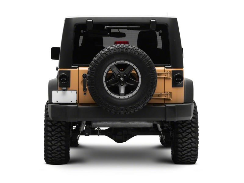 Raxiom J164240 - RAXJ164240 - Raxiom 07-18 Jeep Wrangler JK Axial Series Halo LED Tail Lights- Black Housing (Clear Lens) - Shipped in Europe - Tuningsupply.com