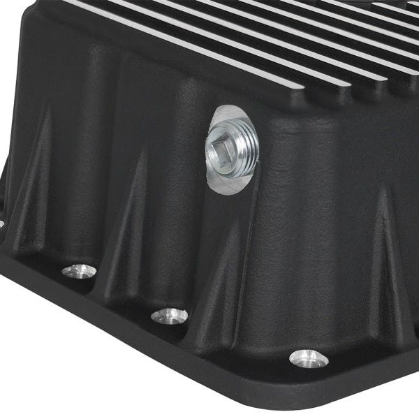 aFe 46-70322 - AFE46-70322 - AFE Pro Series Engine Oil Pan Black w/Machined Fins; 11-16 Ford Powerstroke V8-6.7L (td) - Shipped in Europe - Tuningsupply.com