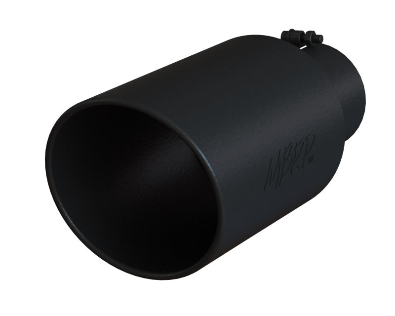 MBRP PT5129BLK - MBRPT5129BLK - MBRP Universal Tip 8in OD Rolled End 5in Inlet 18in Length T304 - Black - Shipped in Europe - Tuningsupply.com