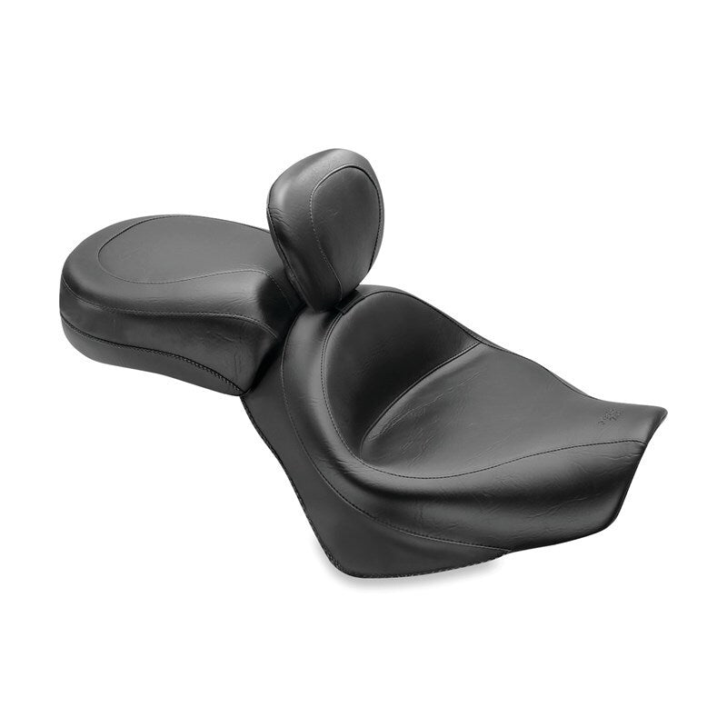 Mustang Motorcycle 79391 - MMP79391 - Mustang 04-21 Honda VT750 Aero Wide Touring 2PC Seat w/Driver Backrest - Black - Shipped in Europe - Tuningsupply.com