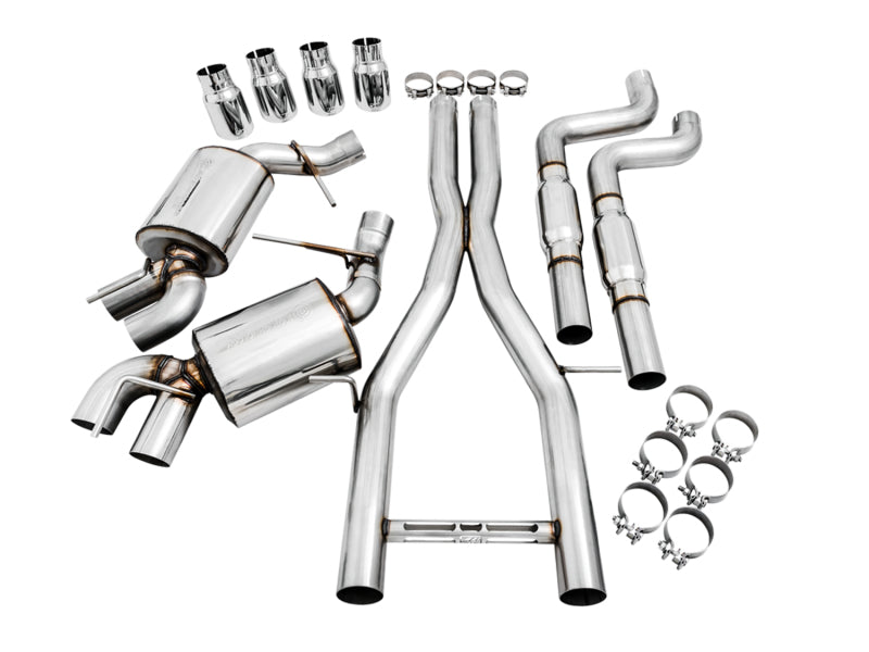 AWE Tuning 3015-42092 - AWE3015-42092 - AWE Tuning 16-19 Chevy Camaro SS Res Cat-Back Exhaust -Touring Edition (Quad Chrome Silver Tips) - Shipped in Europe - Tuningsupply.com