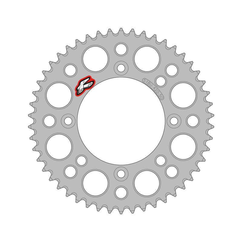 Renthal 518U-420-46GPSI - REN518U-420-46GPSI - Renthal 2025 KTM 65 Rear Chain Wheel - Silver 420-46GP Teeth - Shipped in Europe - Tuningsupply.com