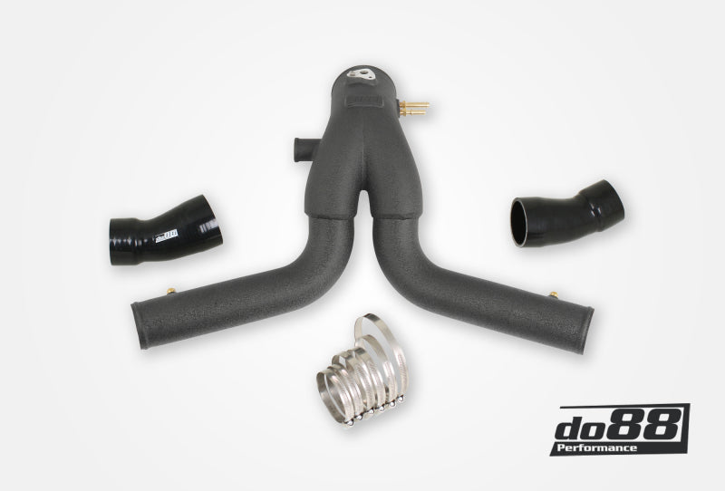 do88 TR-200SV-OEM-2 - DOBTR-200SV-OEM-2 - do88 2015+ Porsche 911 Turbo/Turbo S (991.2) Y-Pipe for OEM Intercooler - Black - Shipped in Europe - Tuningsupply.com