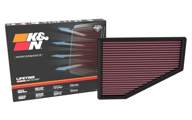 K&N Engineering 33-5123 - KNN33-5123 - K&N 2021+ Jeep Grand Cherokee V6 3.6L Replacement Air Filter - Shipped in Europe - Tuningsupply.com