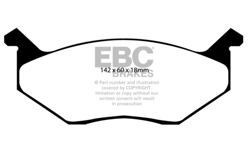 EBC DP3678C - EBCDP3678C - EBC 80-83 Chrysler Cordoba 3.7 Redstuff Front Brake Pads - Shipped in Europe - Tuningsupply.com