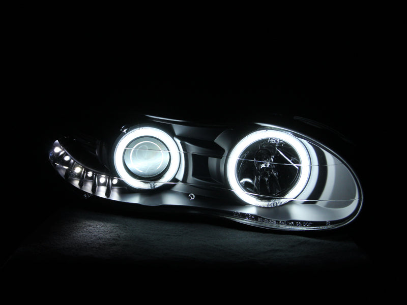 ANZO - ANZ121160 - ANZO 1998-2002 Chevrolet Camaro Projector Headlights w/ Halo Black - Shipped in Europe - Tuningsupply.com