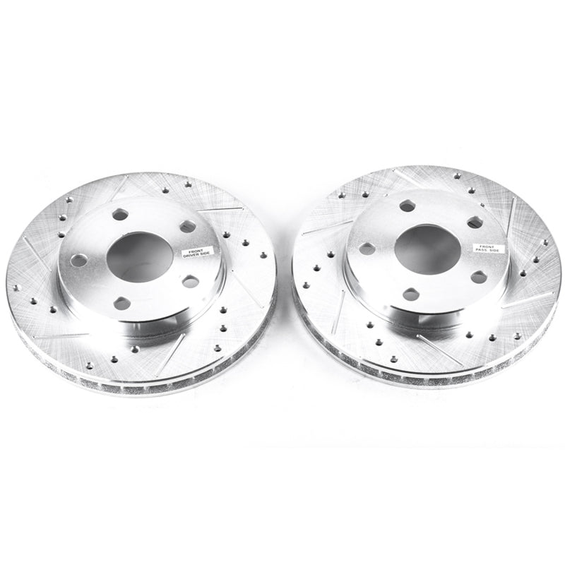 PowerStop JBR590XPR - PSBJBR590XPR - Power Stop 91-95 Toyota MR2 Front Evolution Drilled & Slotted Rotors - Pair - Shipped in Europe - Tuningsupply.com