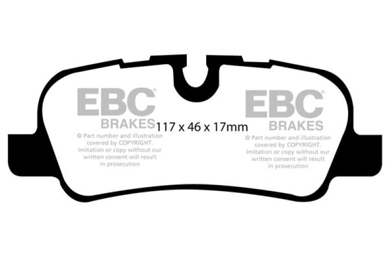 EBC DP41542R - EBCDP41542R - EBC 05-10 Land Rover LR3 4.4 Yellowstuff Rear Brake Pads - Shipped in Europe - Tuningsupply.com
