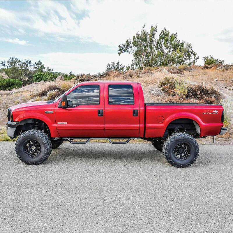 Westin 20-11335 - WES20-11335 - Westin 1999-2016 Ford F-250/F-350/F-450/F-550 Crew Cab Outlaw Drop Nerf Step Bars Textured Black - Shipped in Europe - Tuningsupply.com