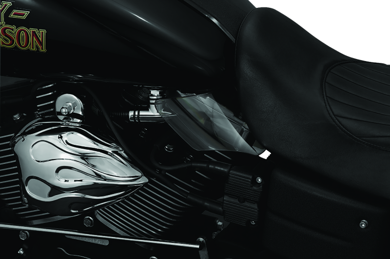 Kuryakyn 1317 - KUR1317 - Kuryakyn Saddle Shields Heat Deflectors 99-17 Dyna Models Smoke - Shipped in Europe - Tuningsupply.com