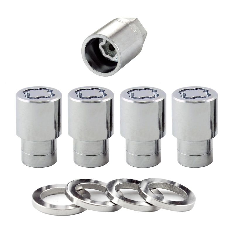 McGard 21156 - MCG21156 - McGard Wheel Lock Nut Set - 4pk. (Reg. Shank Seat) M12X1.5 / 13/16 Hex / 1.38in. Length - Chrome - Shipped in Europe - Tuningsupply.com