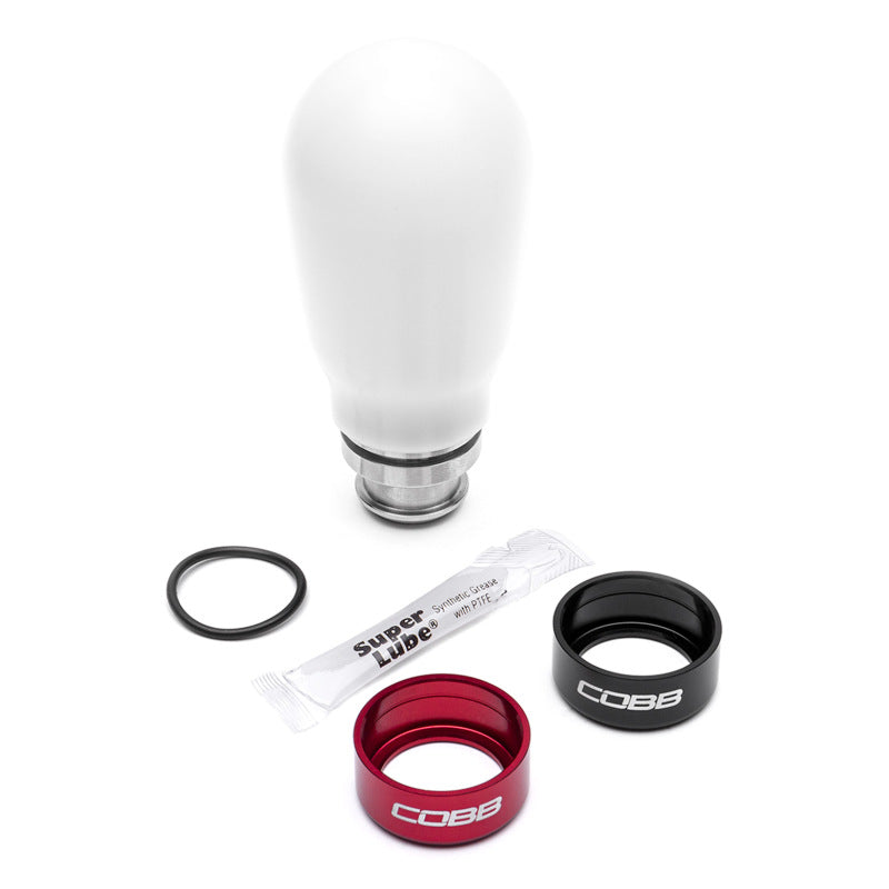 COBB 211370-W - COBB211370-W - Cobb Subaru 5-Speed COBB Teardrop Weighted Knob - White - Shipped in Europe - Tuningsupply.com