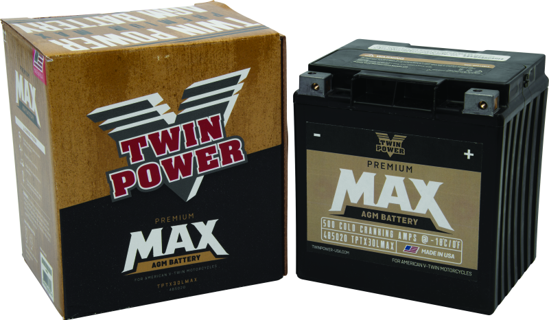 TwinPower 485020 - TWP485020 - Twin Power GYZ-32HL Premium MAX Battery Replaces H-D 66010-97A Made in USA 500 CCA - Shipped in Europe - Tuningsupply.com