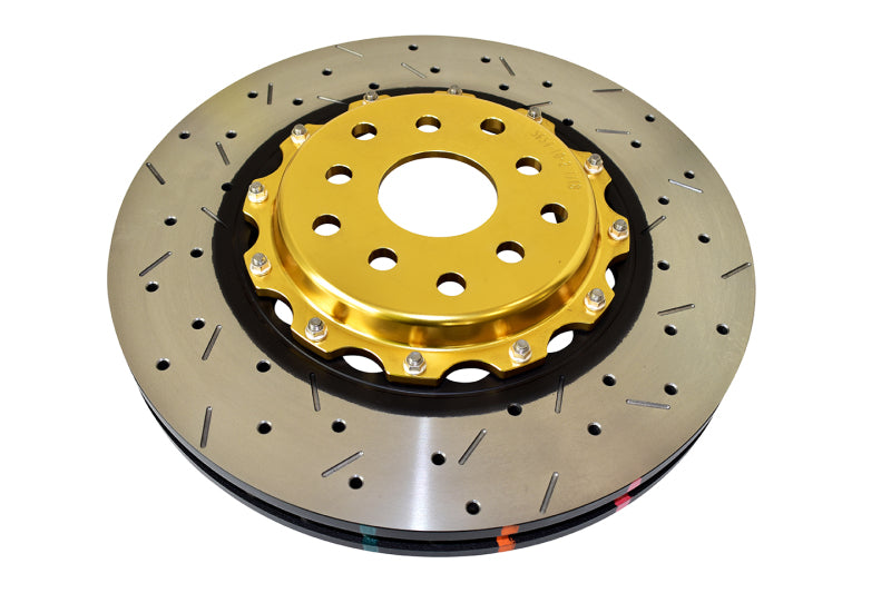 DBA DBA5654GLDXS-10 - DBADBA5654GLDXS-10 - DBA 04-07 STi/2017 BRZ w/Perf. Pkg. 10 Hole Front Drilled/Slotted 5000 Series 2 Pc Rotor w/Gold Hat - Shipped in Europe - Tuningsupply.com