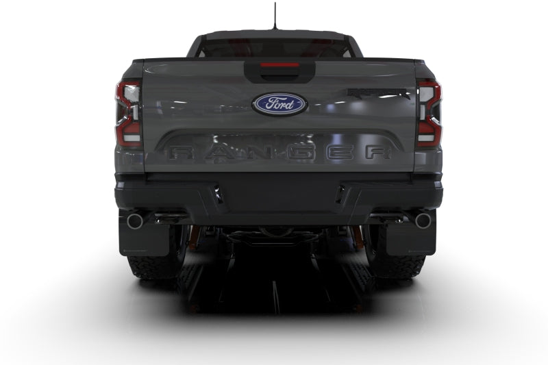 Rally Armor MF123-UR-BLK-GRY - RALMF123-UR-BLK-GRY - Rally Armor 23-25 Ford Ranger Raptor Black UR Mud Flap Grey Logo - Shipped in Europe - Tuningsupply.com