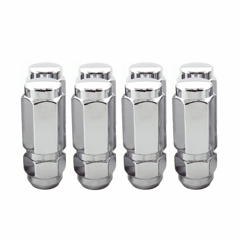 McGard 64806 - MCG64806 - McGard Hex Lug Nut (Cone Seat / Duplex) 9/16-18 / 7/8 Hex / 2.5in. Length (8-Pack) - Chrome - Shipped in Europe - Tuningsupply.com