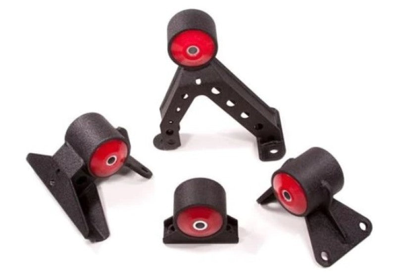 Innovative Mounts 70750-75A - INM70750-75A - Innovative 07-13 Mitsubishi Evolution 4B11T Black Steel Mounts 75A Bushings - Shipped in Europe - Tuningsupply.com